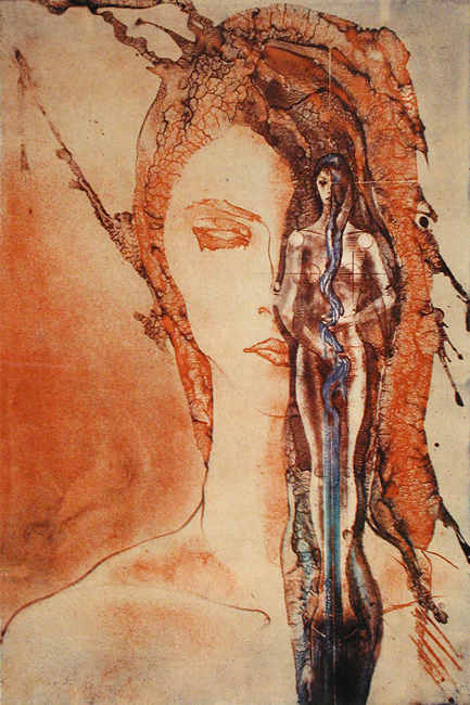 frauenkopf, figur; woman's head, figure