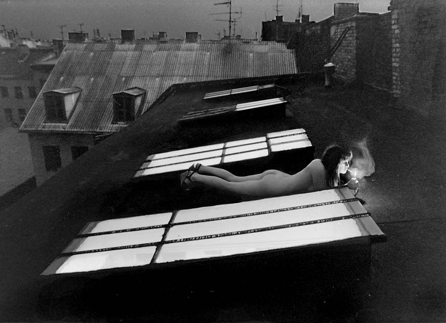 akt auf dem Dach, nude on the roof