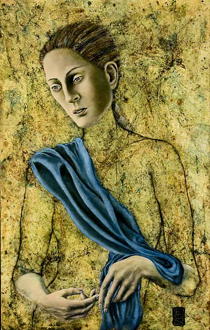 weibliche figur mit faltenwurf, female figure with fall of the folds