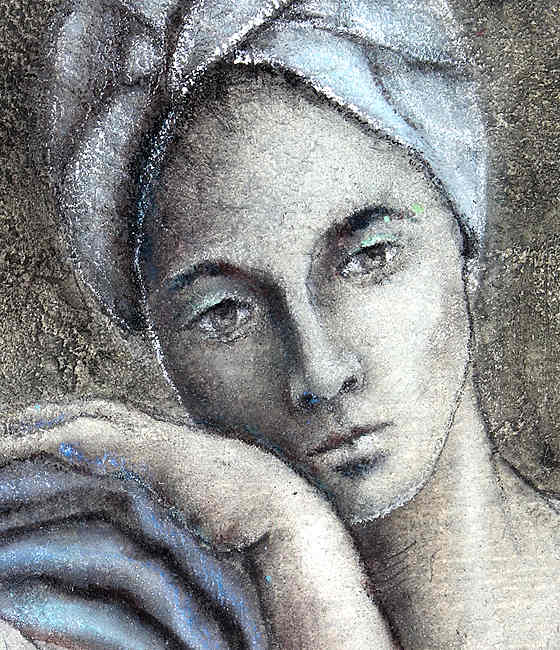 frauenkopf, woman's head with turban